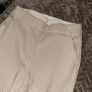 Checkered Straight Leg Trousers